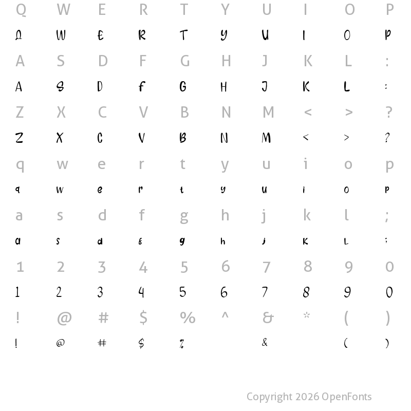 Character Map of Gilang Regular