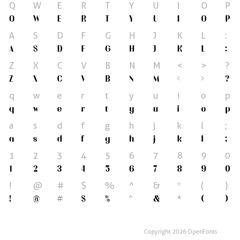 Character Map of Ginevra Demo Regular