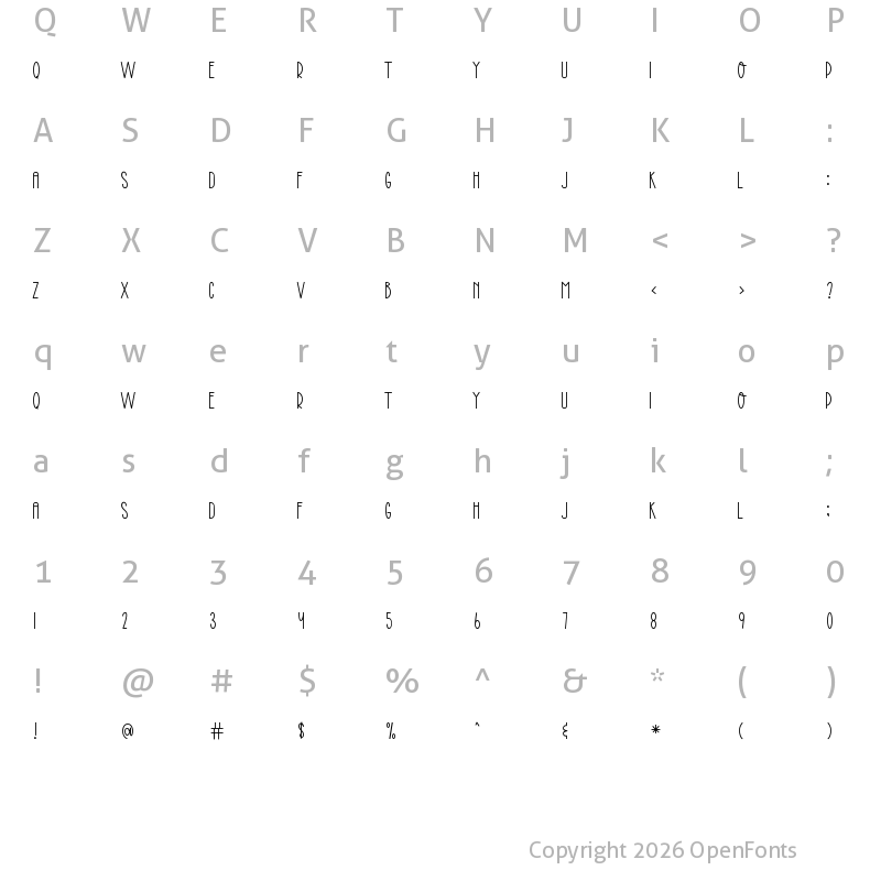 Character Map of Girl Boy Display Regular