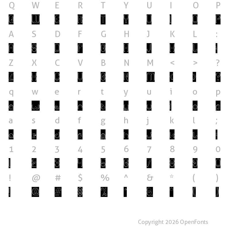 Character Map of gitchgitch-Hollow-inverse Regular