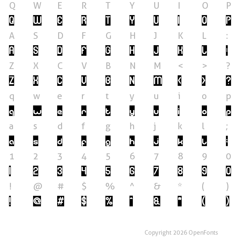 Character Map of gitchgitch-inverse Regular