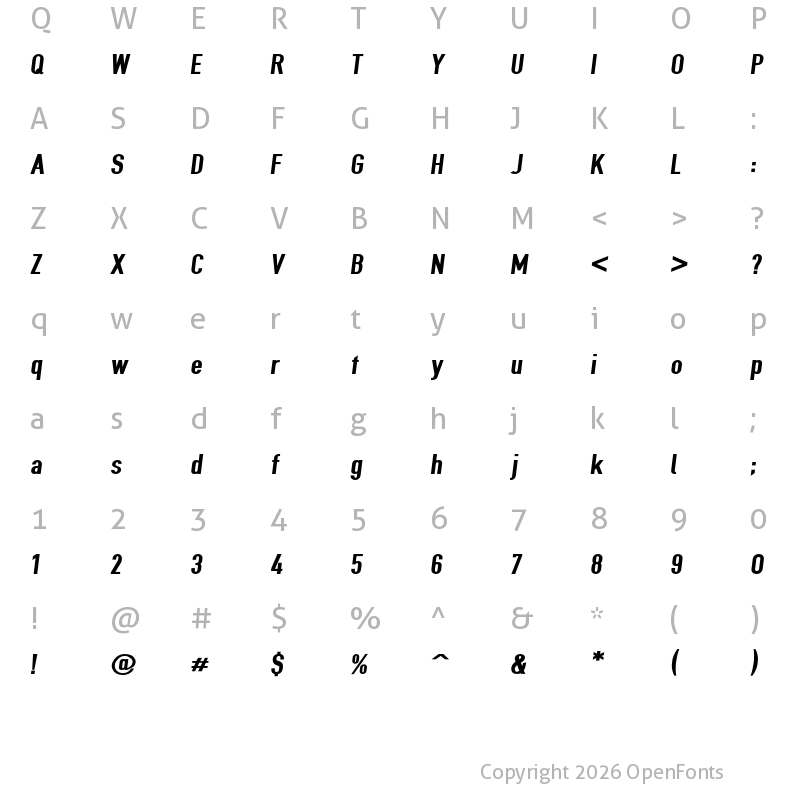 Character Map of Give A Hoot BlkExtObl