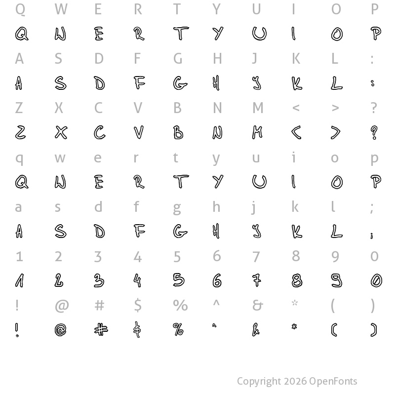 Character Map of #glidepath Regular