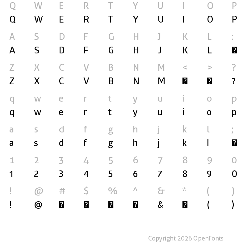 Character Map of Glober SemiBold Free