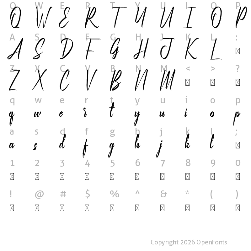 Character Map of Glossariest Demo Regular