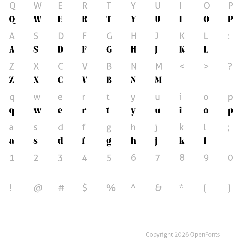 Character Map of Godshome DEMO Regular