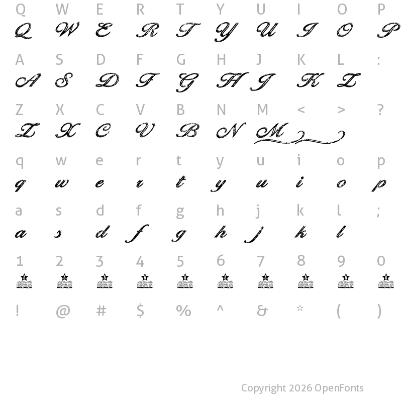 Character Map of Golden Brick Personal Use Regular