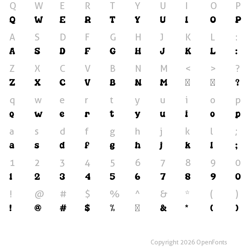 Character Map of Goligan Regular