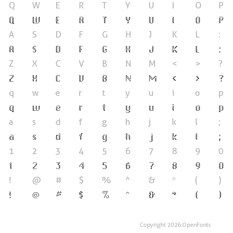 Character Map of GollanBill Regular
