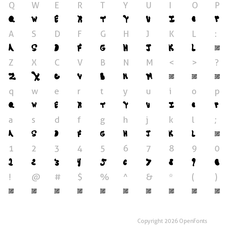 Character Map of GoneAway Regular