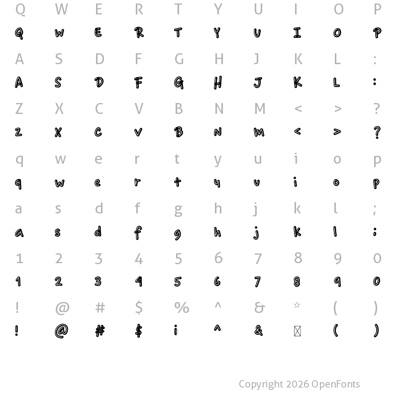 Character Map of Good Books Regular