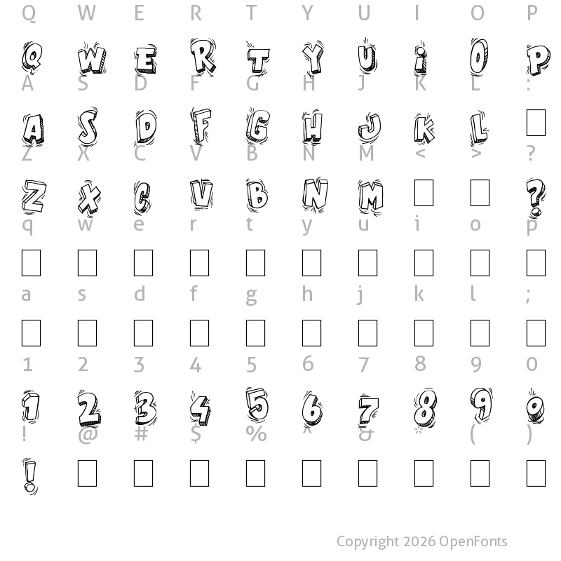 Character Map of Good Morning Regular