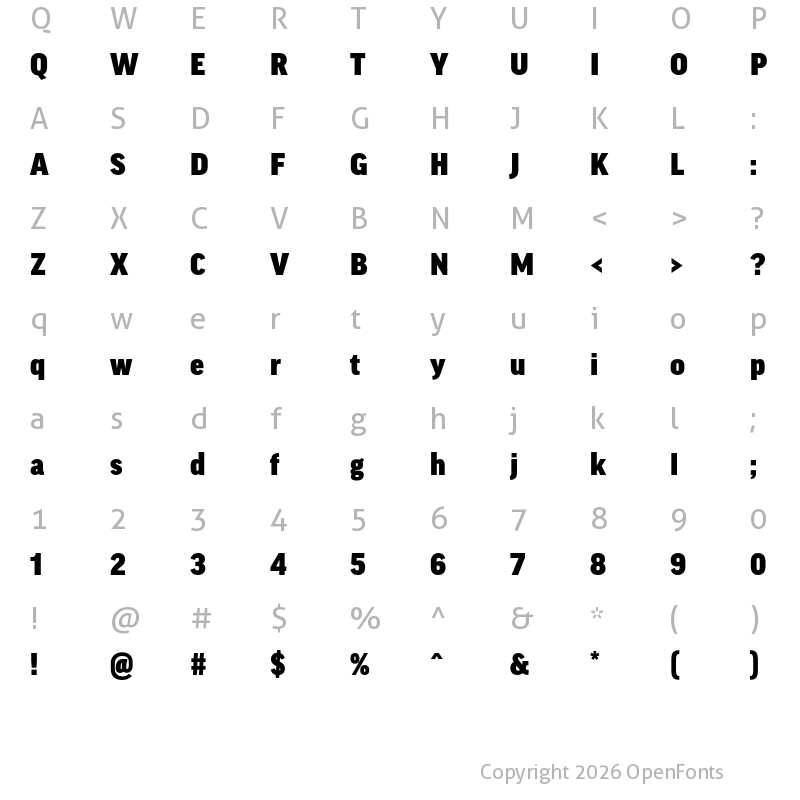 Character Map of Good Pro Ultra