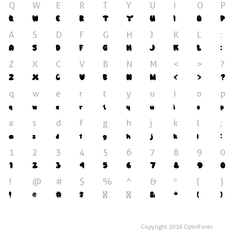 Character Map of Good Summer Regular