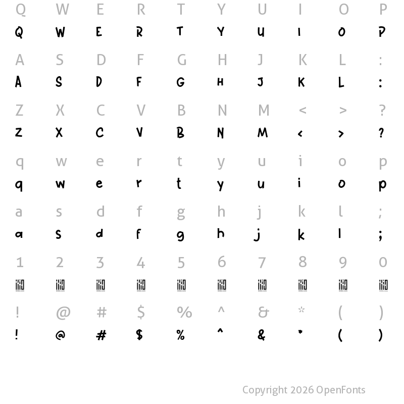 Character Map of Goodzillaz DEMO
