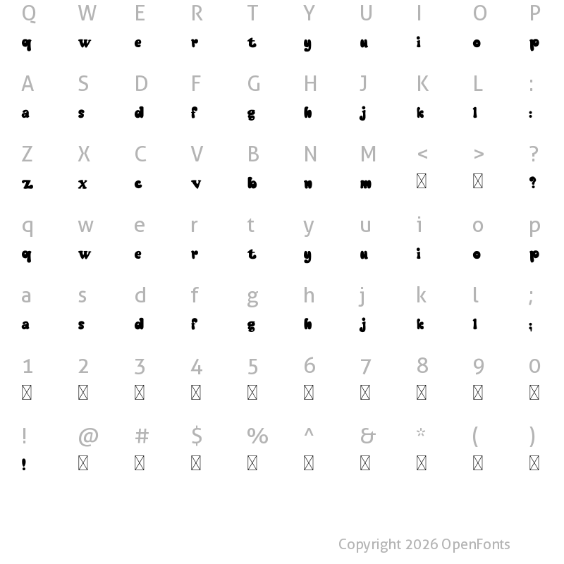 Character Map of Goop Goopv2 Regularreal