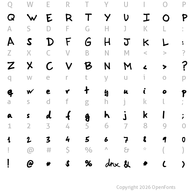 Character Map of GorriSans Regular