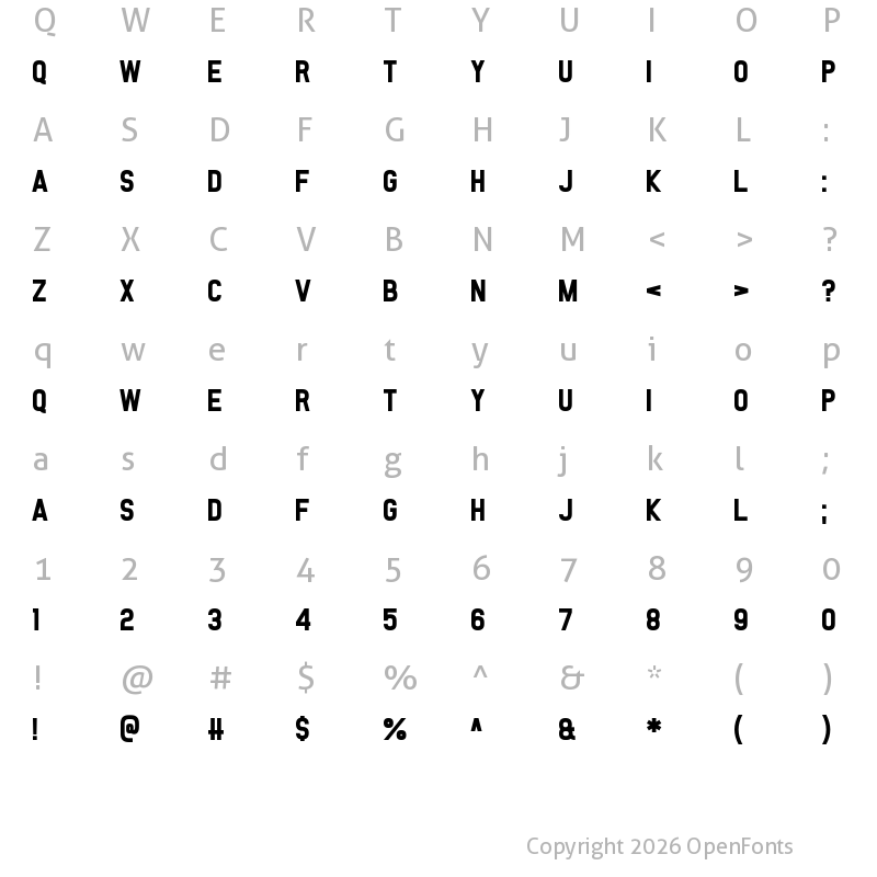Character Map of Gourmet Hearth Regular