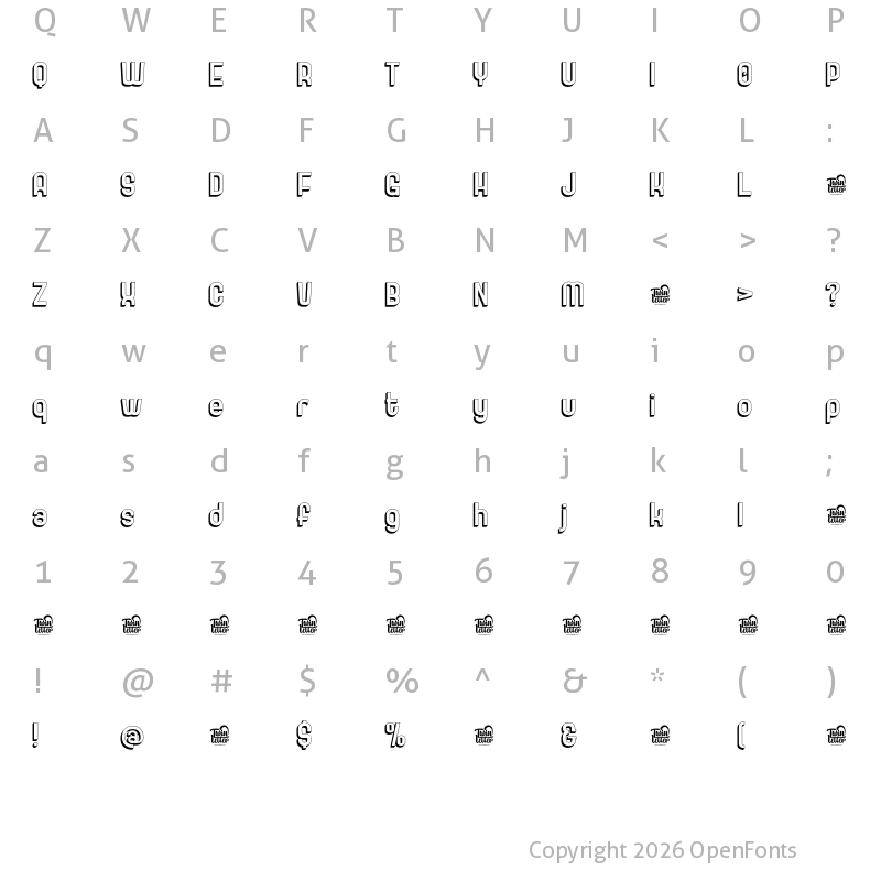 Character Map of GOXAC Shadow