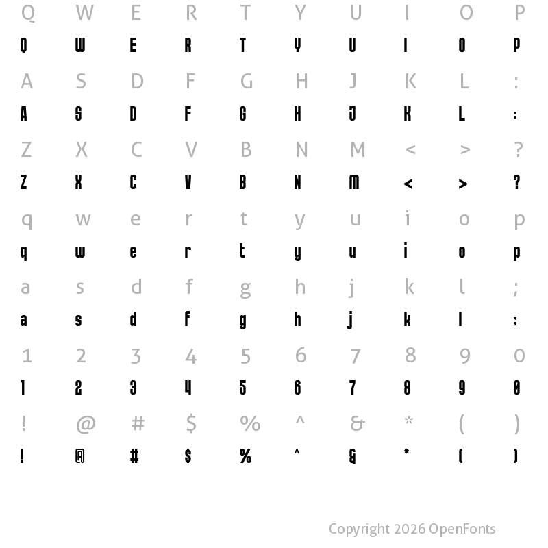 Character Map of GR NORCH Regular