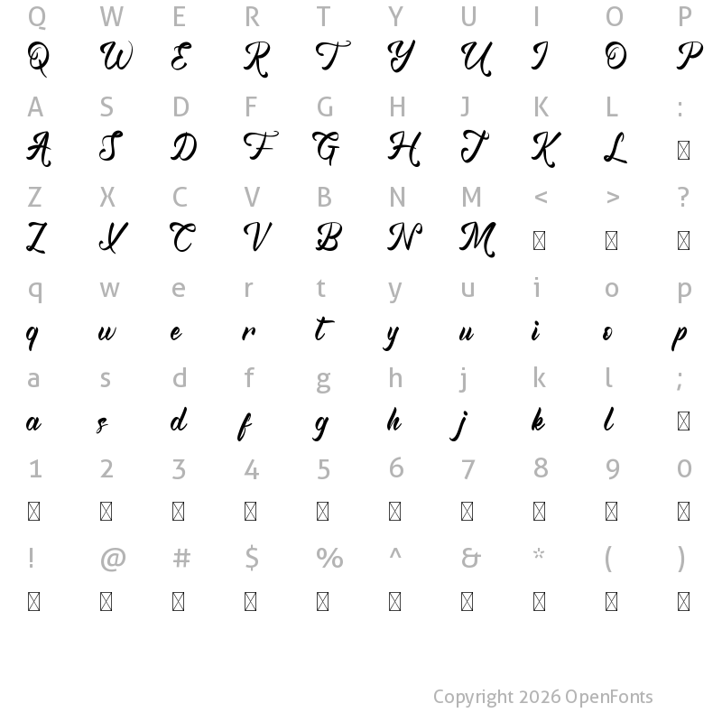Character Map of Grainold Demo Regular