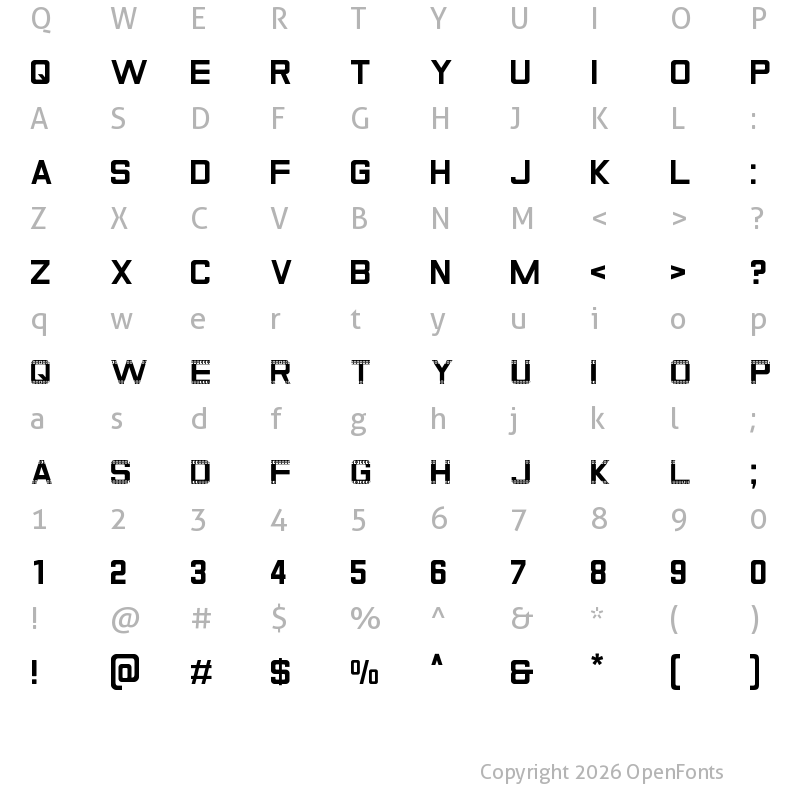 Character Map of GRATIS Regular