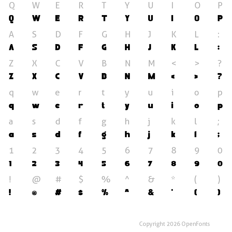 Character Map of Graves DEMO