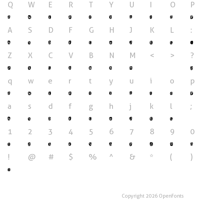 Character Map of Gravity of Love Regular