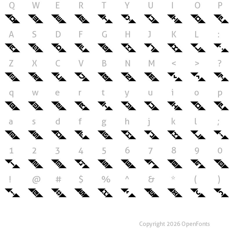 Character Map of Graze BRK Normal