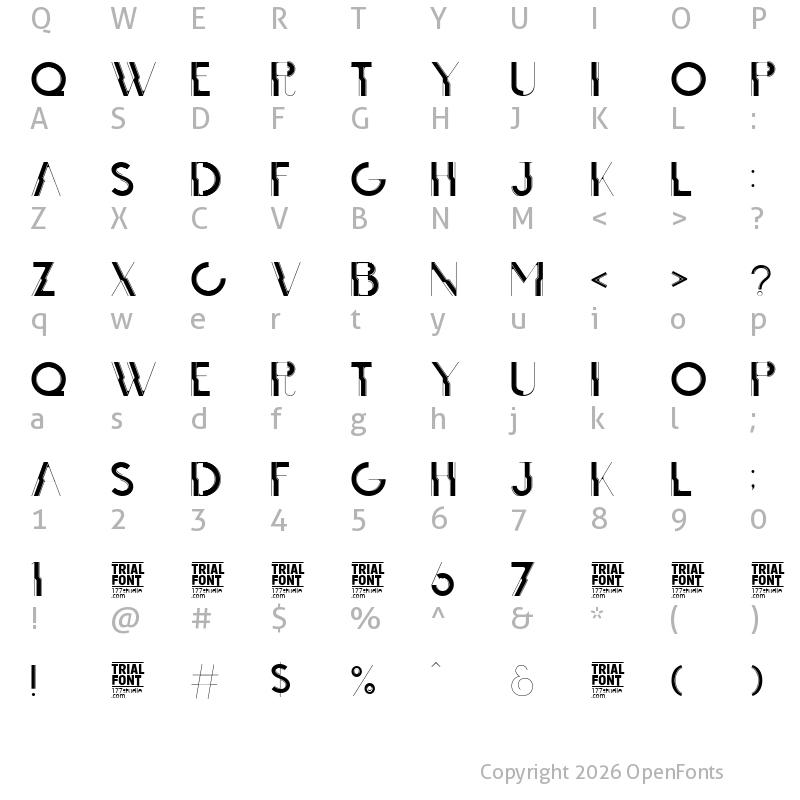 Character Map of GREATEST DEMO Regular