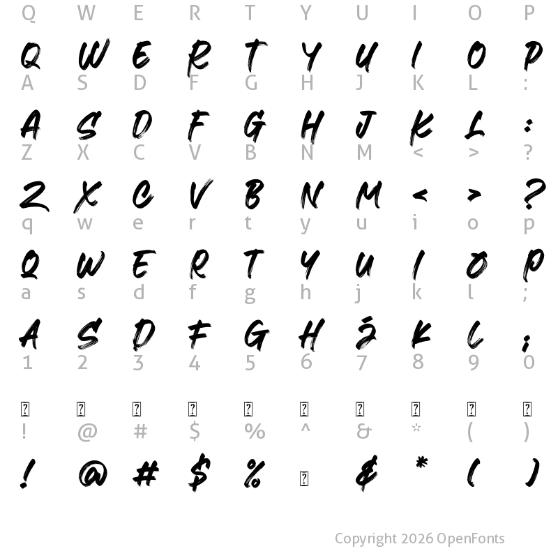 Character Map of Grinds Regular