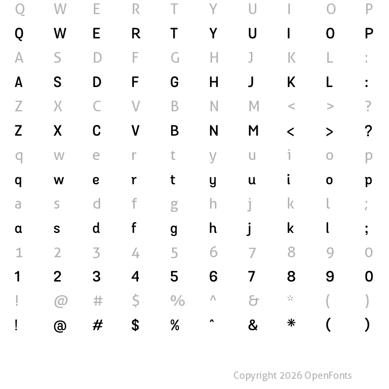 Character Map of Grota Sans Alt Rd Semibold