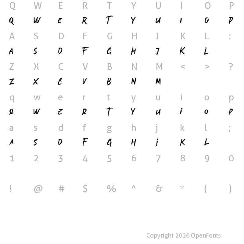 Character Map of Grotters Regular