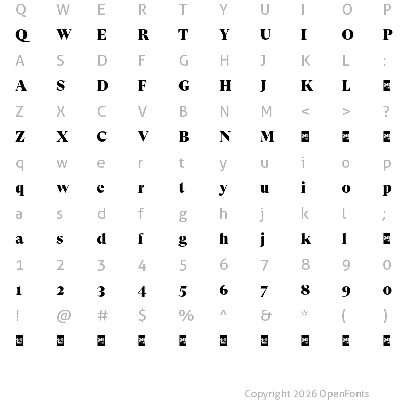 Character Map of GT Super Ds Trial Su