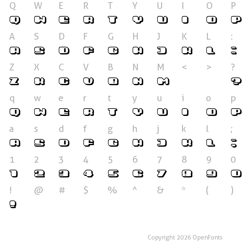 Character Map of Guest 3D Regular