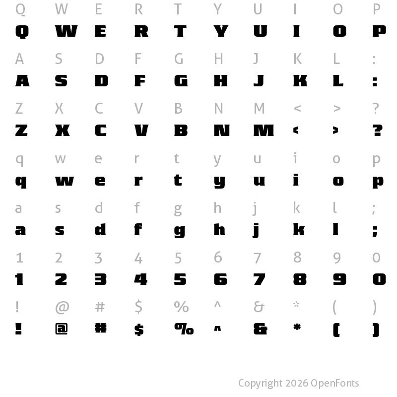 Character Map of Guildhall Wide