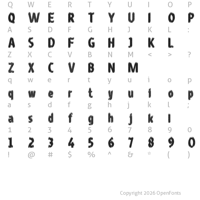 Character Map of Guilloche Regular