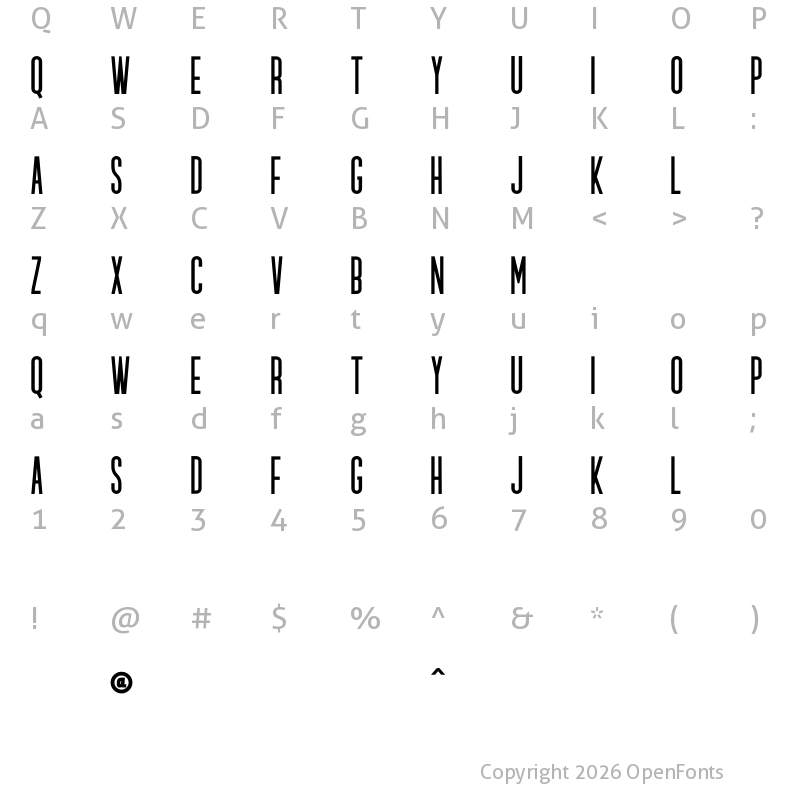 Character Map of GULDENZ Regular