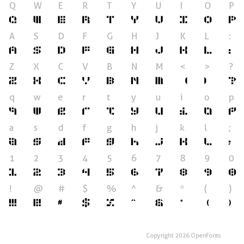 Character Map of GUNJU Regular