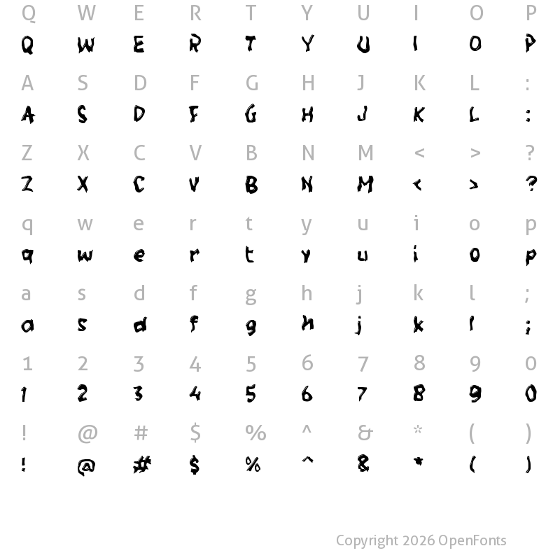 Character Map of h Hulleah Regular