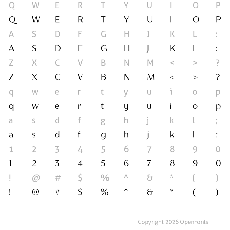 Character Map of Haboro Contrast Ext Regular