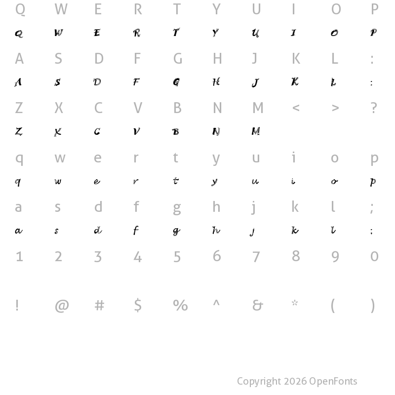 Character Map of Hagadou Regular