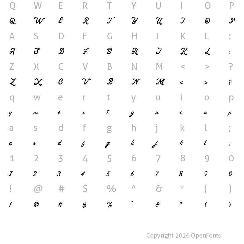 Character Map of Haglos Regular