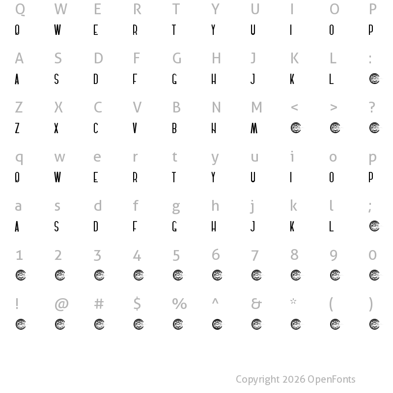Character Map of Haiterbach Demo Bold