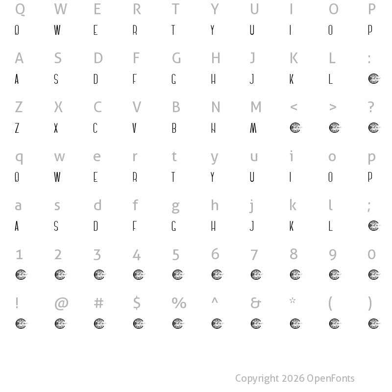 Character Map of Haiterbach Demo Regular
