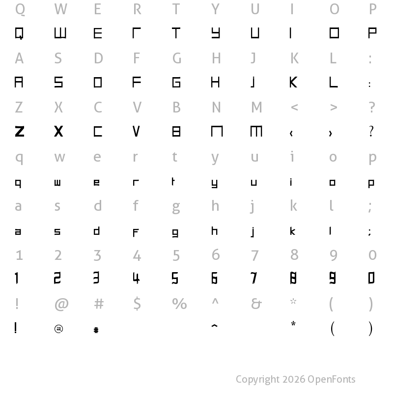 Character Map of Halit's Font! Regular