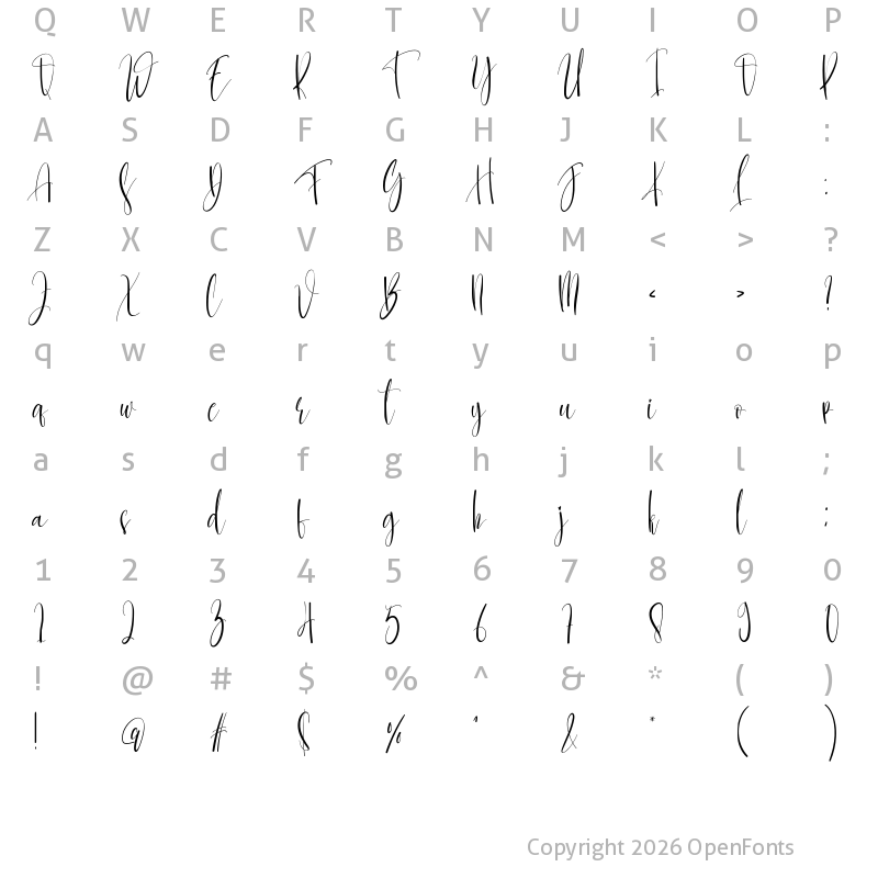 Character Map of Hallimun Regular