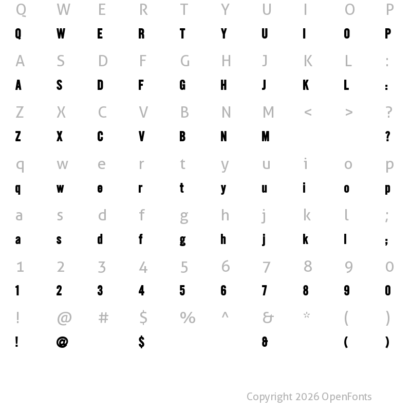 Character Map of Hallo Euroboy Regular