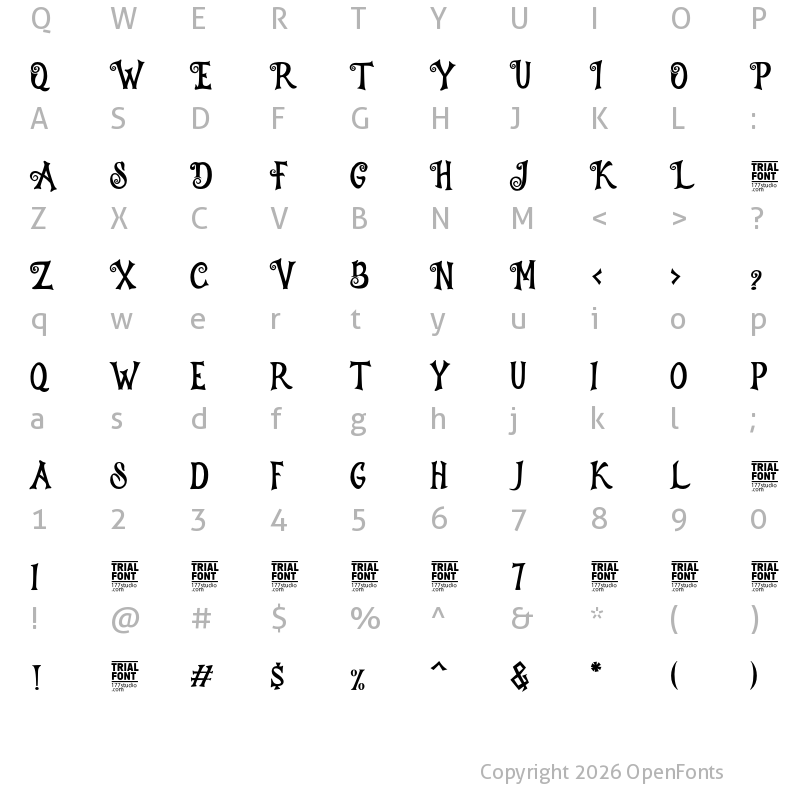 Character Map of Halloween Emotions Demo Regular