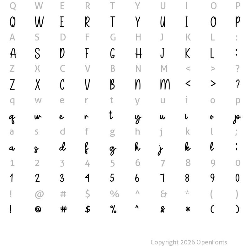 Character Map of Halloween You And Me Regular